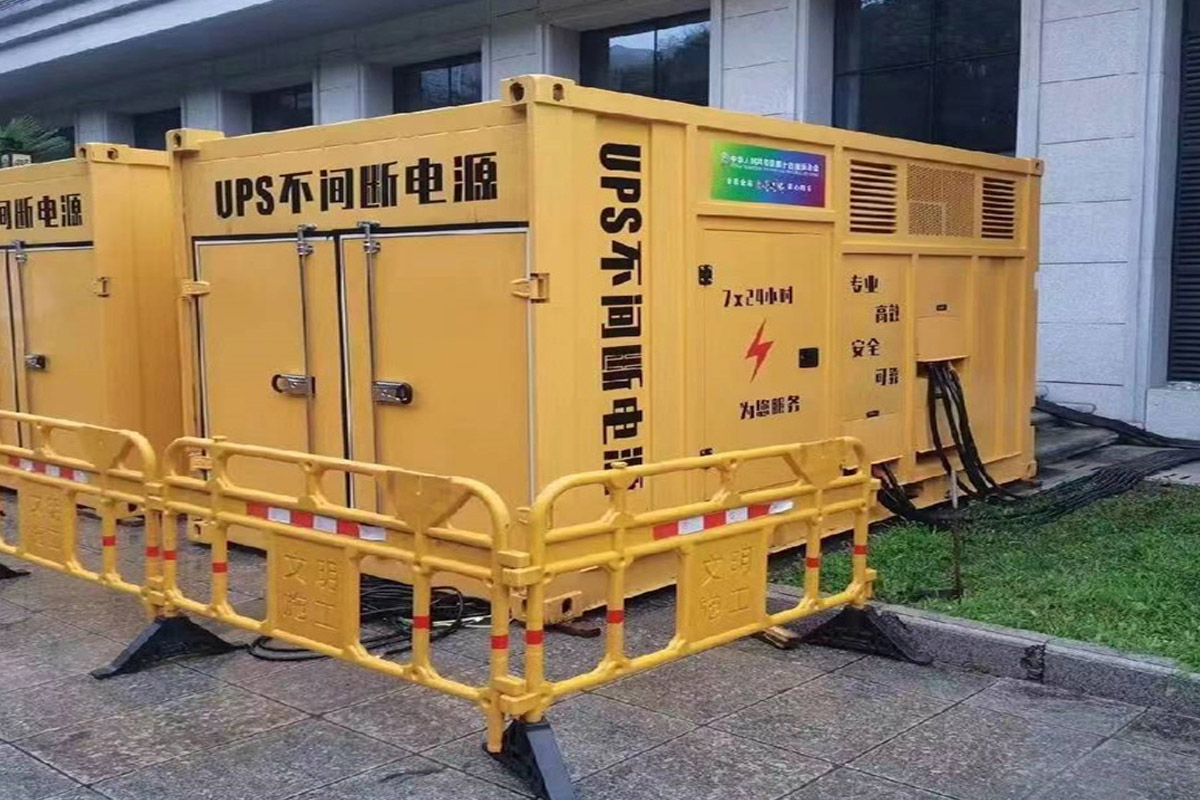 上蔡发电机租赁施工现场