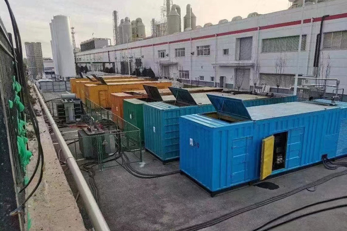 上蔡发电机租赁施工现场